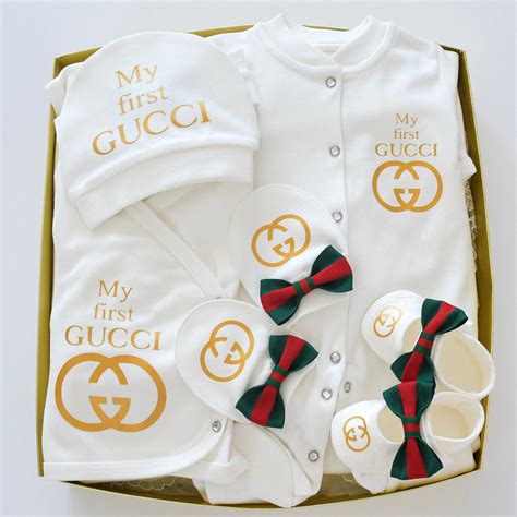 gucci baby girl gift set|baby gucci jogging suits.